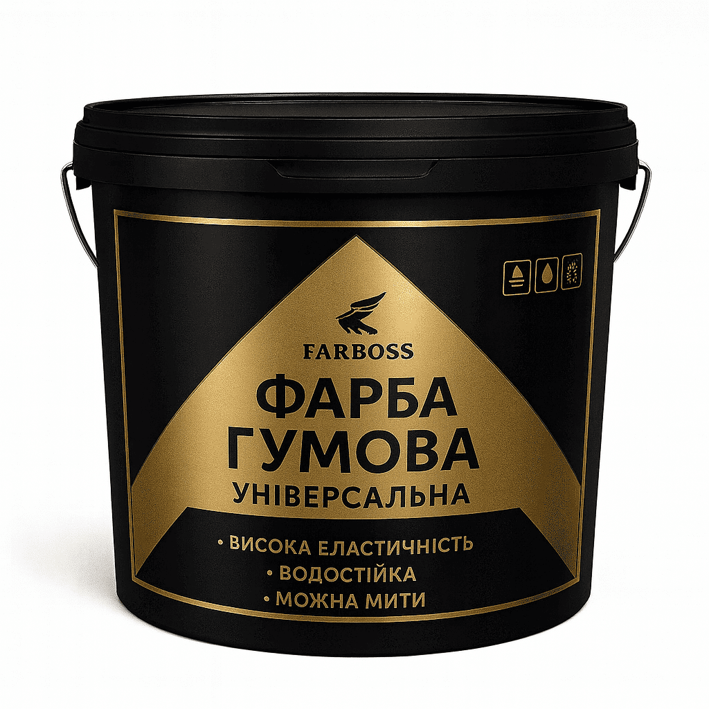 Фарба гумова універсальна FARBOSS зелена, 12 кг